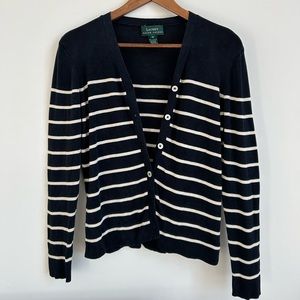 Ralph Lauren striped navy cardigan